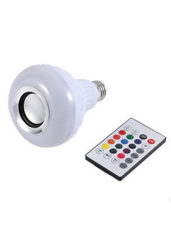 لمبة بإضاءة LED مع مكبر صوت لتشغيل الموسيقى بتحكم ذكي عبر تقنية البلوتوث أبيض Preview Image