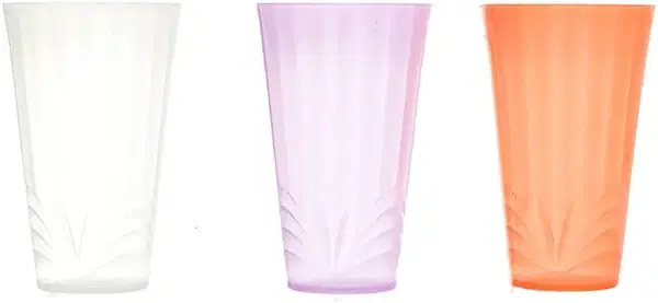 طقم كاسات بلاستيك من مزايا بلاست 3قطع، متعدد الالوان Image 2 Preview