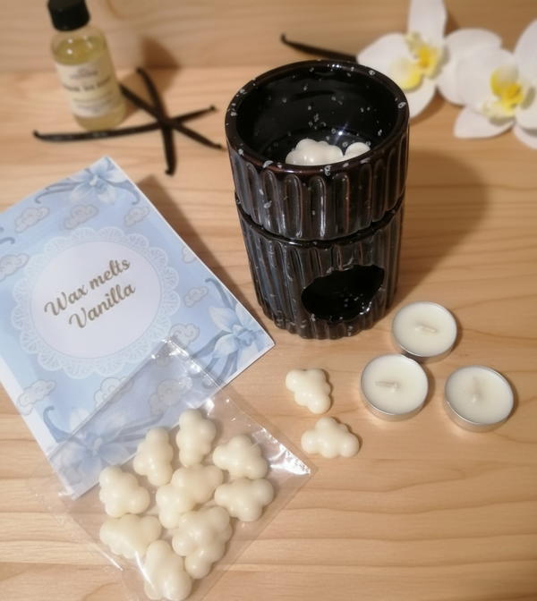 مجموعه فواحة فخار مع شمع الفوندو بعطر الفانيليا  Image 2 Preview