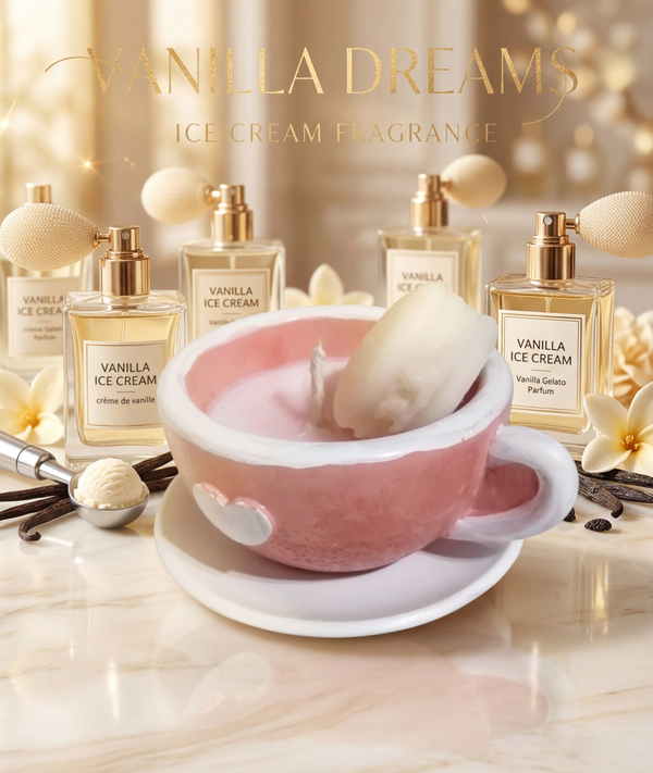 شمعة فنجان بعطر ايس كريم فانيليا  Image 3 Preview