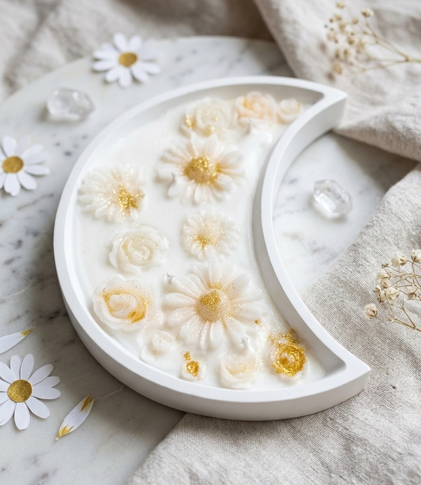 شمعة هلال بعطر عود Image 3 Preview