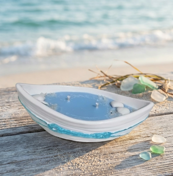 شمعة قارب بعطر فانيلا سويت كوكونت Image 2 Preview