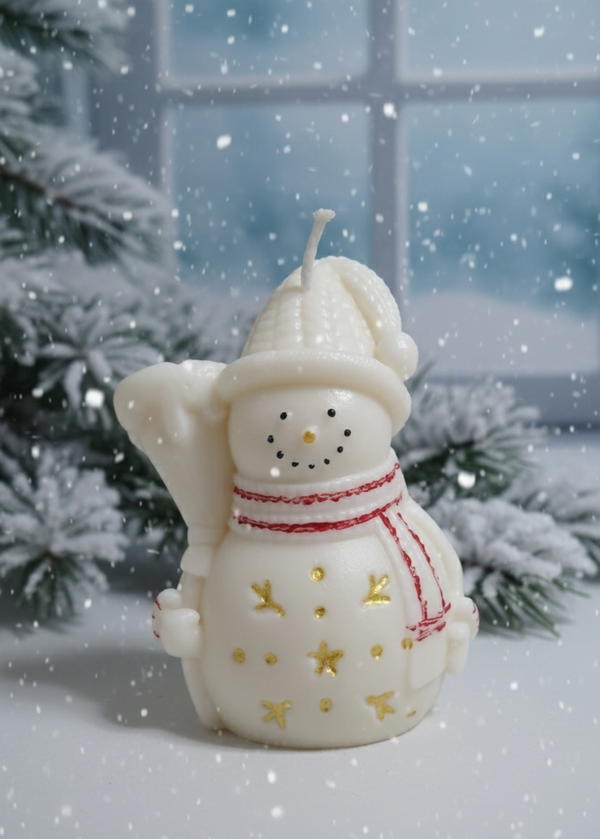 شمعه سنو مان بعطر الكراميل Image 2 Preview