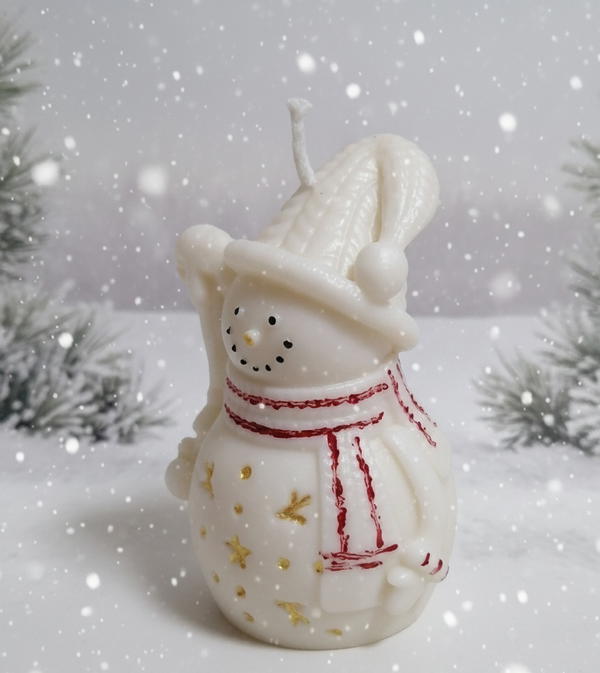 شمعه سنو مان بعطر الكراميل Image 4 Preview