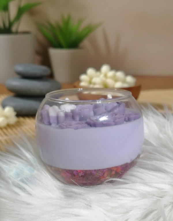 شمعة صويا مع شمع جل بعطر اللافندر  Image 4 Preview