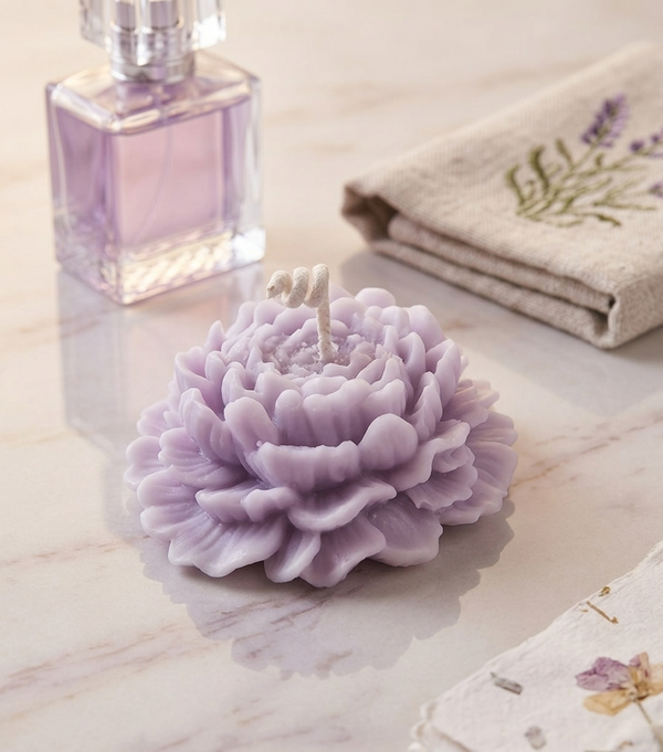 شمعة وردة الجورى بعطر اللافندر  Image 1 Preview