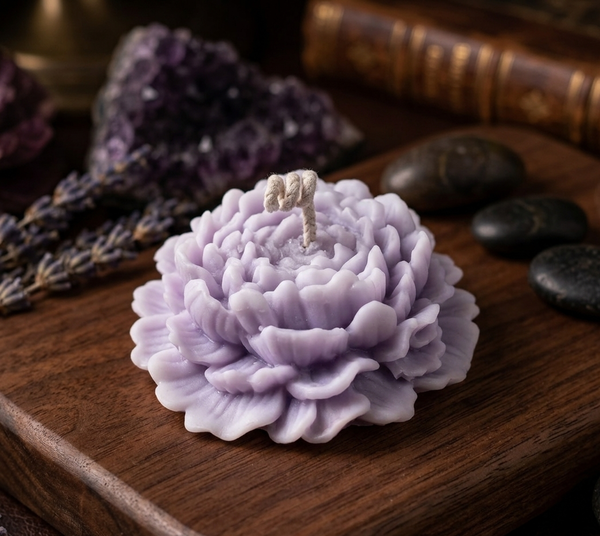 شمعة وردة الجورى بعطر اللافندر  Image 2 Preview