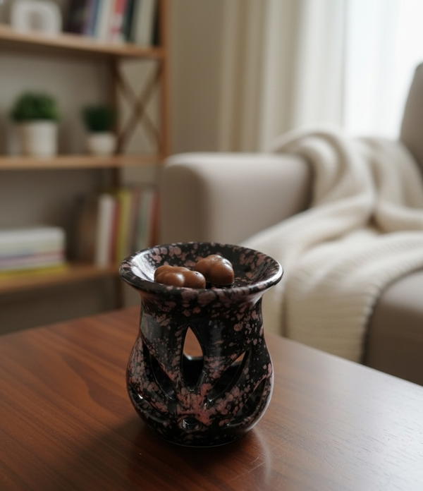 طقم فواحة مع شمع السحب المعطر بعطر العود صندل Image 4 Preview