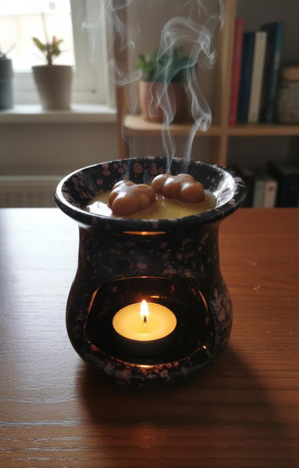 طقم فواحة مع شمع السحب المعطر بعطر العود صندل Image 5 Preview