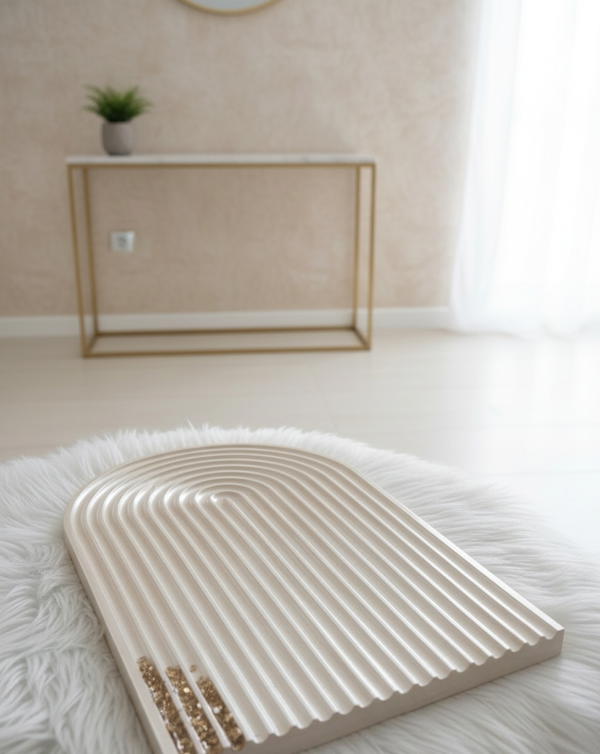 طقم هاند ميد من الماربل مع شمعة كوفى فانيليا Image 3 Preview