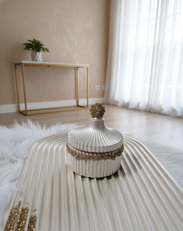 طقم هاند ميد من الماربل مع شمعة كوفى فانيليا Image 5 Preview