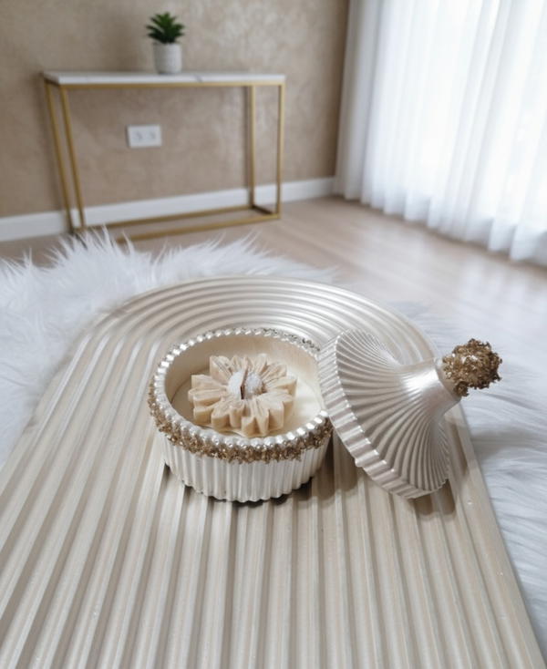 طقم هاند ميد من الماربل مع شمعة كوفى فانيليا Image 6 Preview