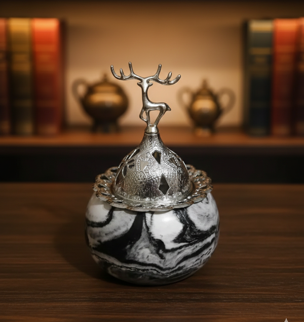 طقم مبخرة وكوستر وشمعه بعطر التوليب هاند ميد  Image 3 Preview