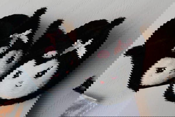 kuromi fuzzy slippers  Image 3 Preview
