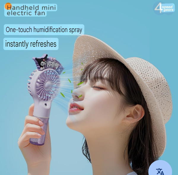 kuromi mini fan with water spray  Image 3 Preview