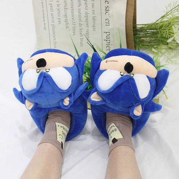 sonic fuzzy slippers  Image 3 Preview