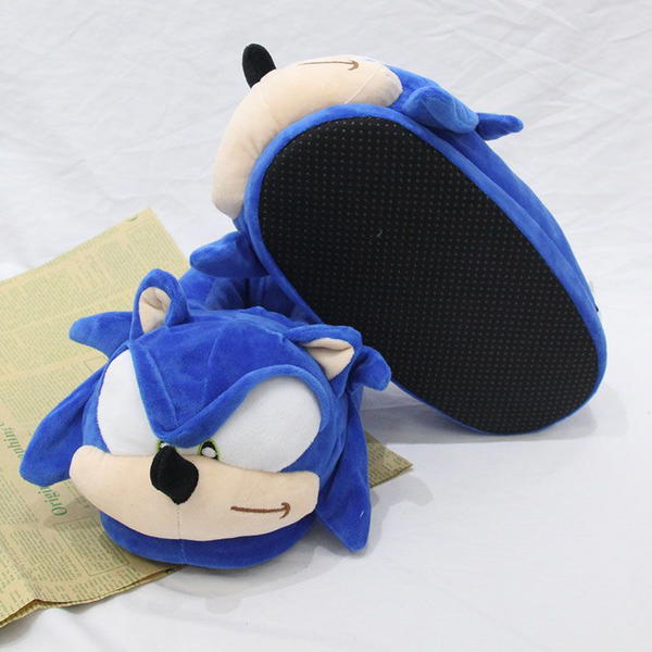 sonic fuzzy slippers  Image 4 Preview