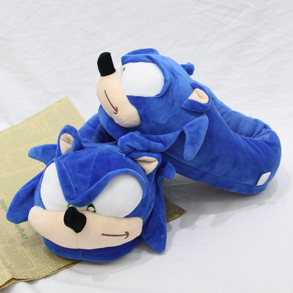 sonic fuzzy slippers  Image 6 Preview
