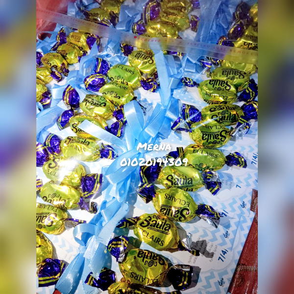 توزيعات سبوع بالتوفي والفيونكة مقاس 6*9💙 Image 2 Preview