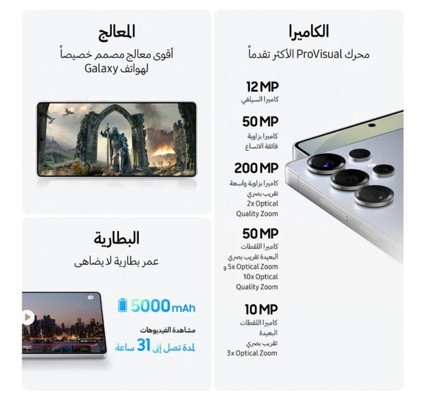 Galaxy S25 Ultra Dual SIM Titanium Black 12GB RAM 256GB 5G - InternationalVersion Image 3 Preview