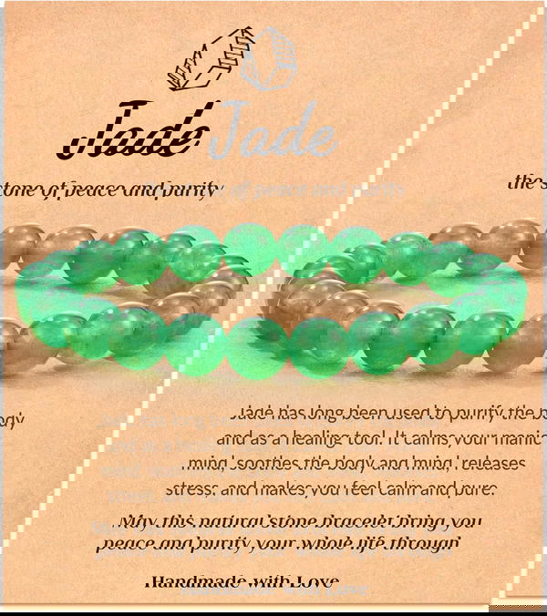 أساور من حجر اليشم (الجاد) الطبيعي  Image 2 Preview