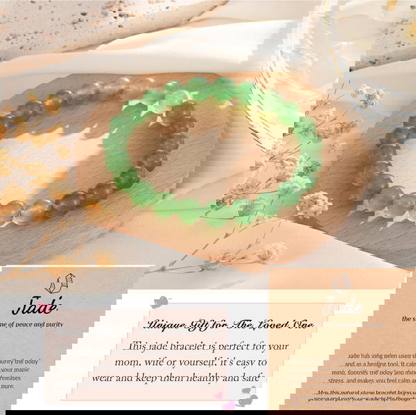 أساور من حجر اليشم (الجاد) الطبيعي  Image 5 Preview