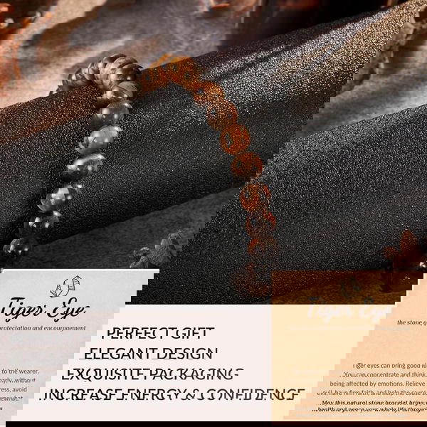 أساور من حجر عين النمر (تايگر آي) الطبيعي Image 5 Preview