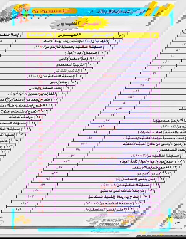 التميز للصف الأول رياضيات  Image 2 Preview