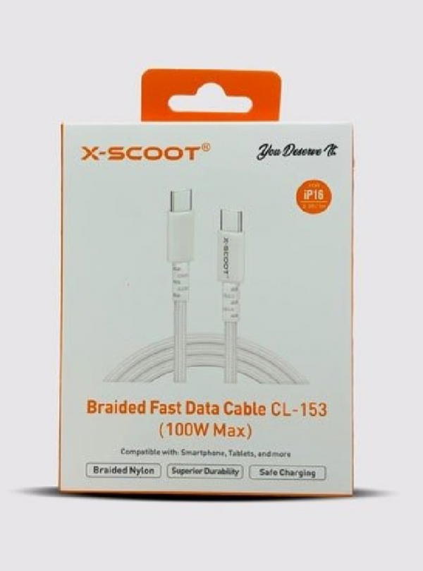 كابل شحن تايب سي ×تايب سي Xscoot 100w Image 1 Preview