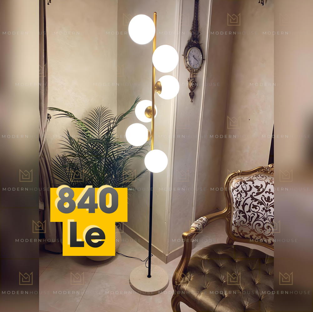 Dragon 6 Gold & Black Floor Lamp Preview Image
