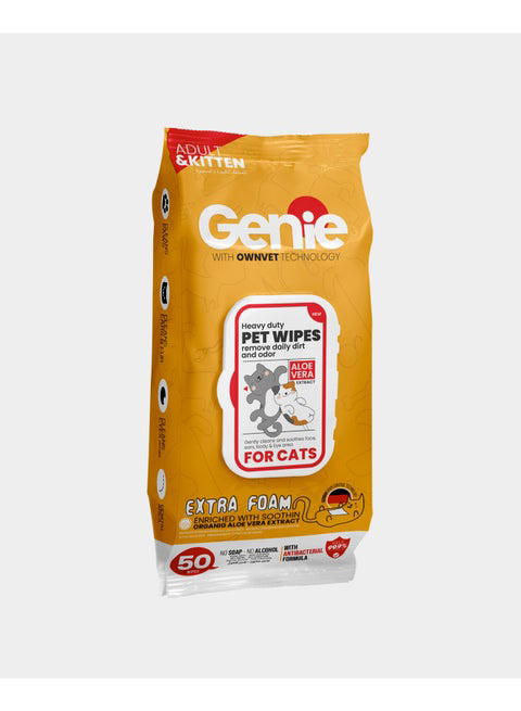 مجموعة من قطعتين من جيني وايبس للقطط ٥٠ منديل/عبوة Image 2 Preview
