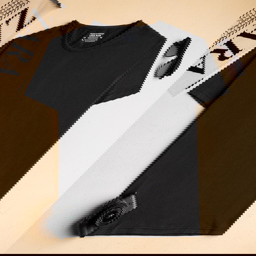 Zara تيشرت نص كم Preview Image