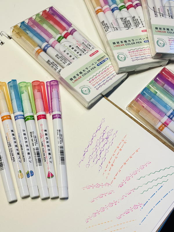 6 اقلام طابعة بأشكال لطيفة للدفتر والجورنال🦋💗🌸🪷 Image 1 Preview