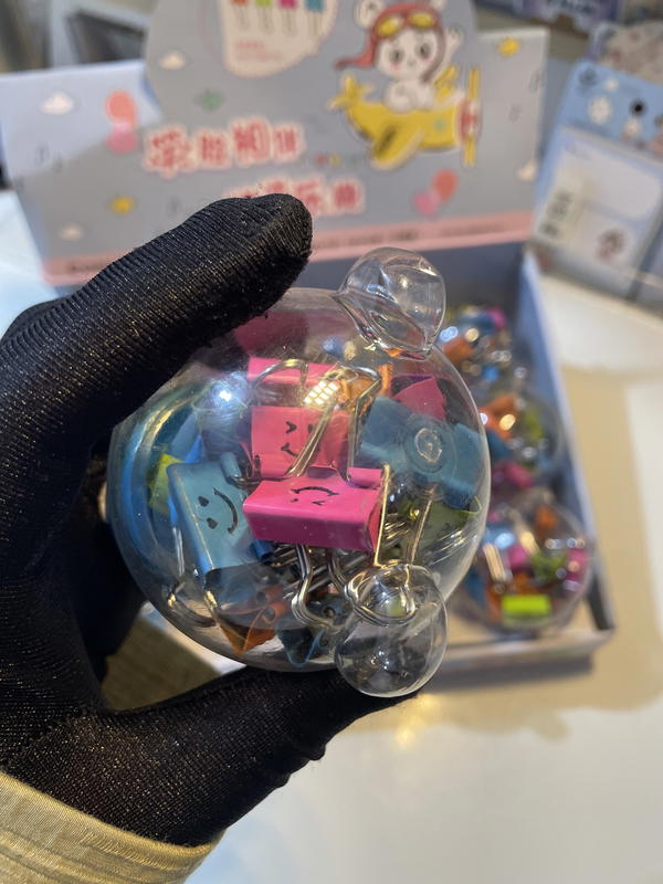 علبة مشابك ورق كيوت 🧸 20 مشبكsmile(:🍃 Image 2 Preview