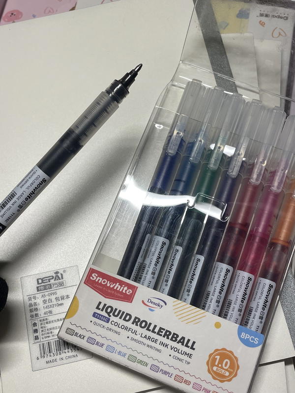 اقلام حبر مستوردة💗📚 لكتابة الملخصات بخط واضح وسلس💗📚علبة 8 اقلام Image 3 Preview