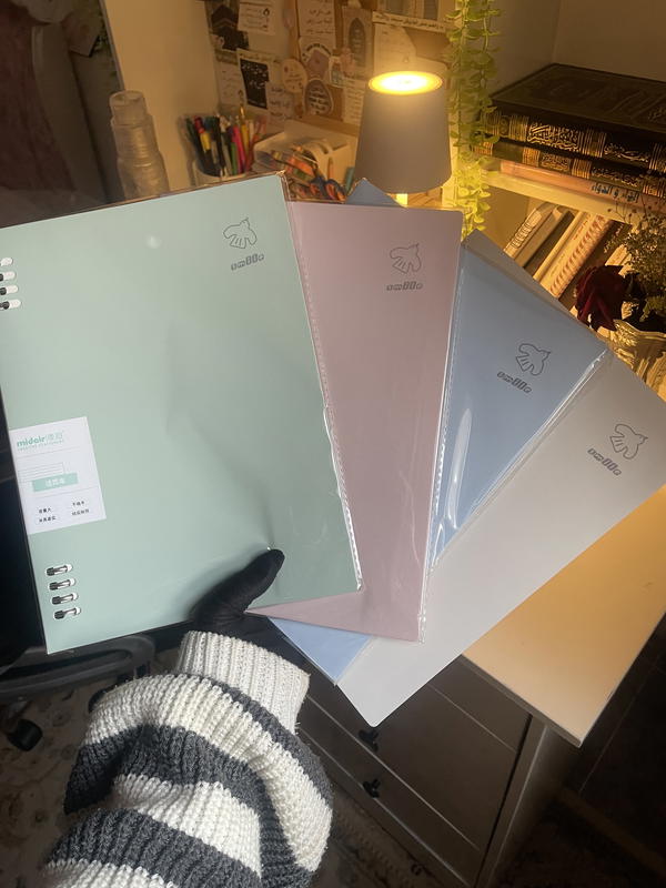 دفتر كبيرB5 حلقات قابلة للفتح وإعادة التعبئة 🤎غلاف هارد متين ورق كريمي  Image 2 Preview