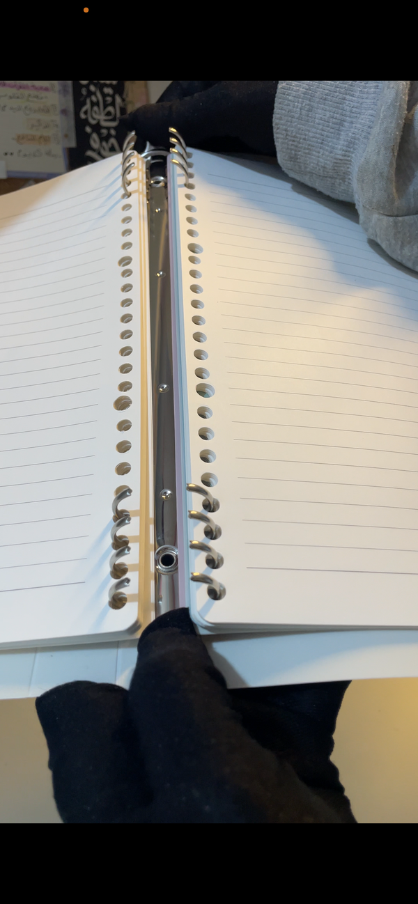 دفتر كبيرB5 حلقات قابلة للفتح وإعادة التعبئة 🤎غلاف هارد متين ورق كريمي  Image 10 Preview