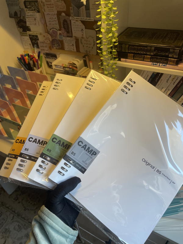 دفتر مستورد ورق كريمي حلقات معدن قابلة للفتح وإعادة تعبئة  Image 1 Preview