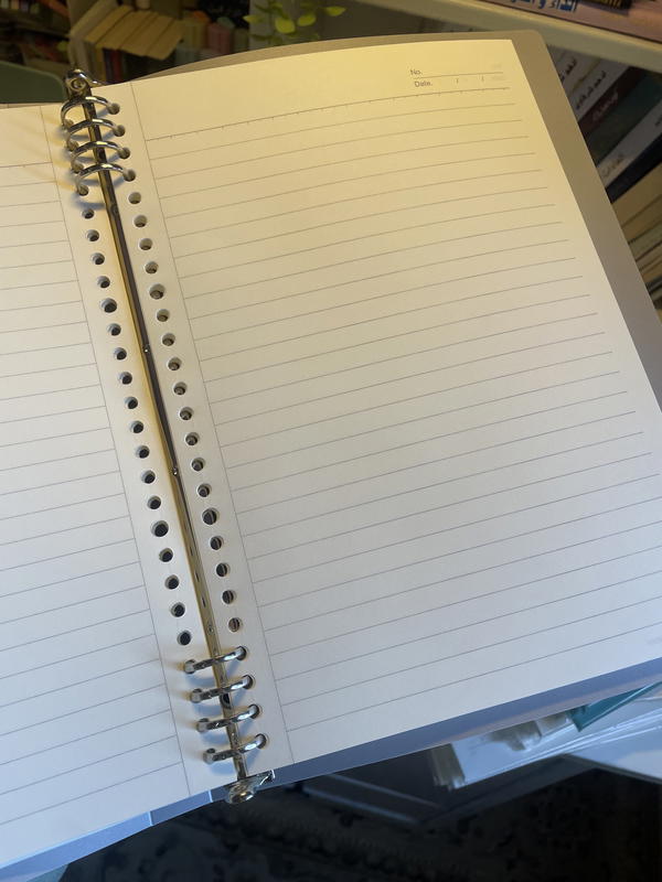 دفتر مستورد ورق كريمي حلقات معدن قابلة للفتح وإعادة تعبئة  Image 2 Preview