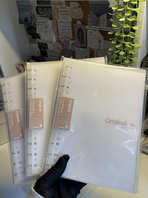 دفترA5🤎 original مستوردة ورق كريمي حلقات بتفتح لإضافة ورق Image 1 Preview