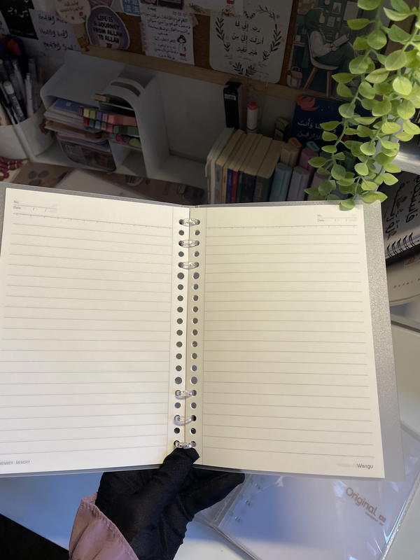 دفترA5🤎 original مستوردة ورق كريمي حلقات بتفتح لإضافة ورق Image 7 Preview