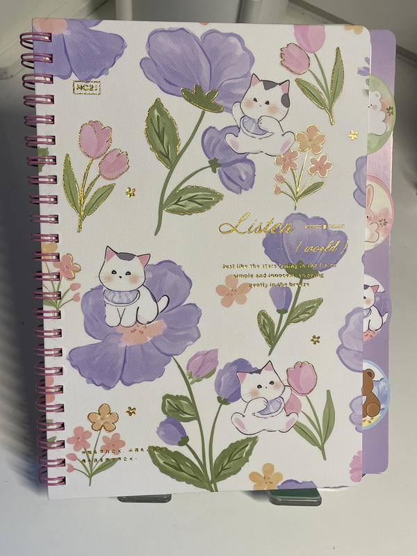 دفترA5 بفواصل مستورد ورق كريمي💗🐇 Image 6 Preview