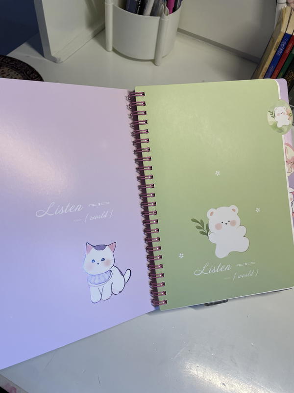 دفترA5 بفواصل مستورد ورق كريمي💗🐇 Image 8 Preview