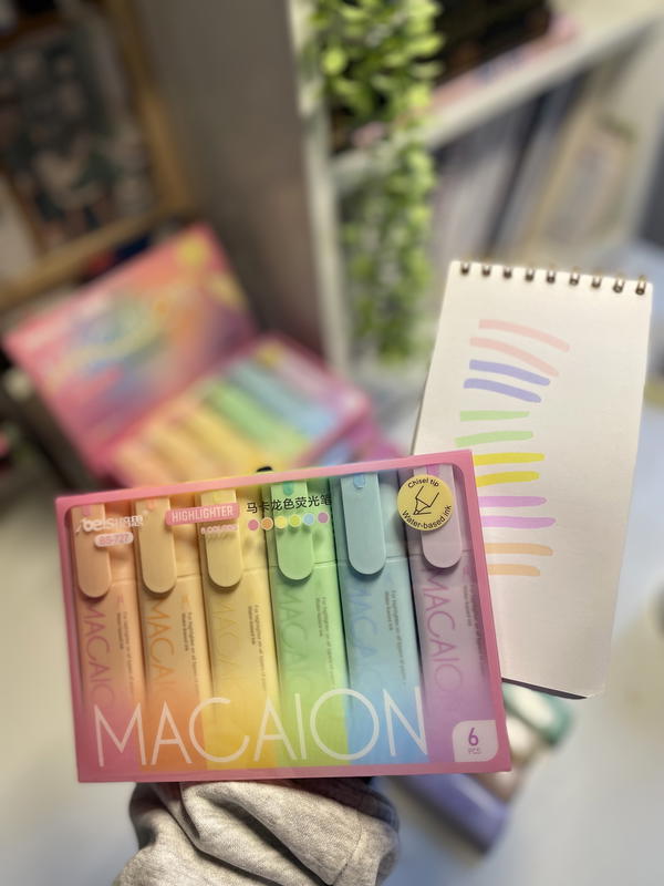 هايلايتر MACAIONطقم 6قطع الوان باستيل high quality 💗🐣 Image 5 Preview