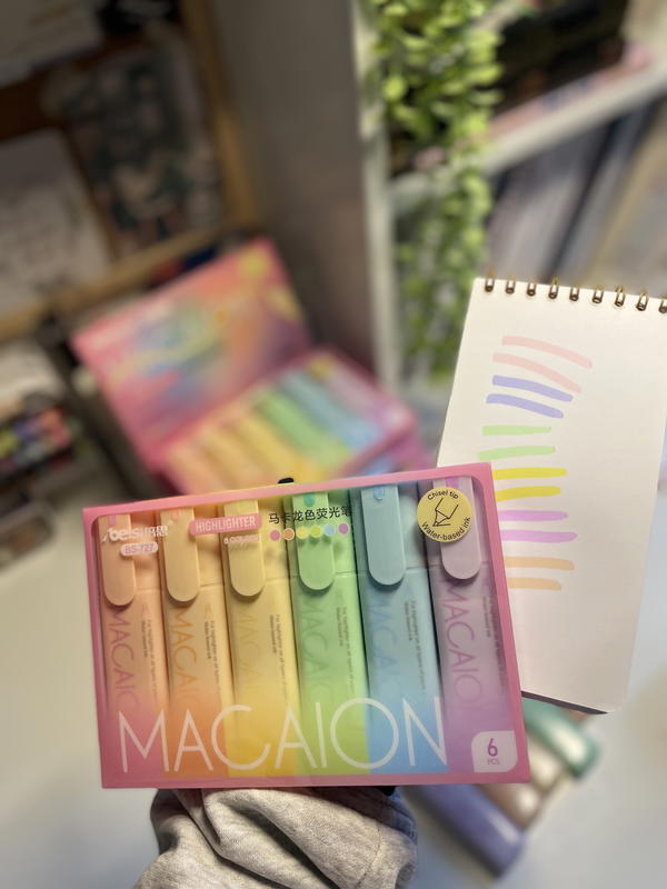 هايلايتر MACAIONطقم 6قطع الوان باستيل high quality 💗🐣 Image 3 Preview
