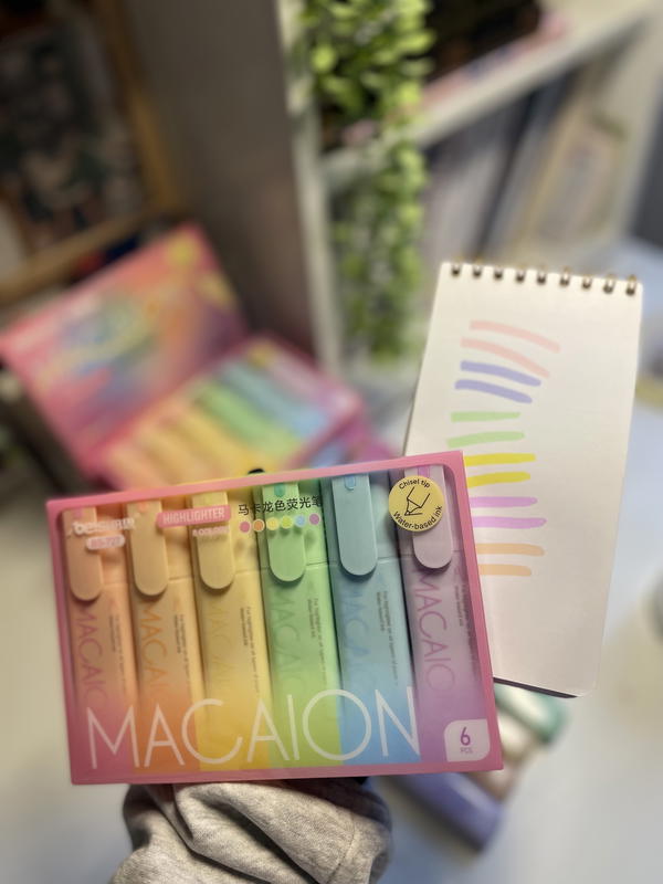هايلايتر MACAIONطقم 6قطع الوان باستيل high quality 💗🐣 Image 4 Preview