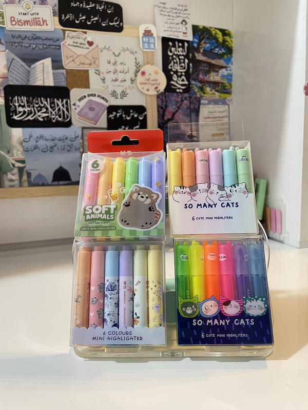 هيلايتر ماركة M&g 💗🪻مجموعة 6اقلام Image 1 Preview
