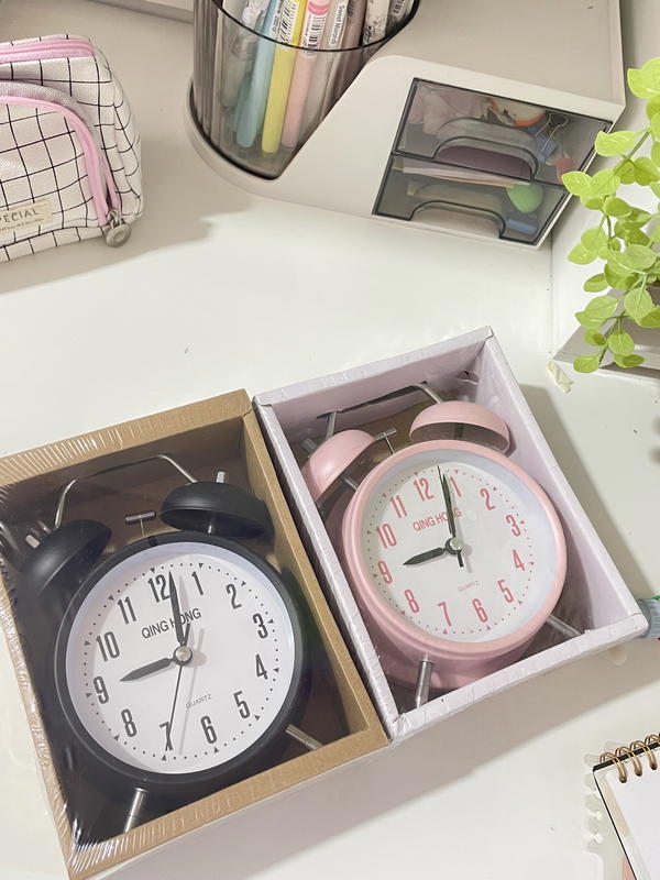 منبه جرس ⏰حجم (كبير) مستورد المتاح اسود وبينك تاني صورة  high quality * Image 2 Preview