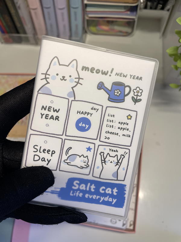 ميني نوتة ورق كريمي مستوردة بثيم القطط🐈💗كڤر قابل لإعادة الاستخدام  Image 5 Preview