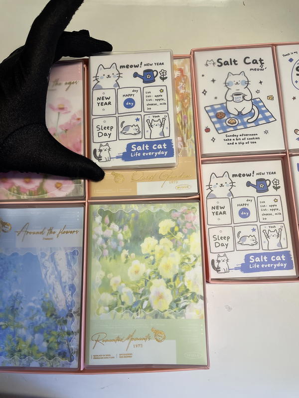 ميني نوتة ورق كريمي مستوردة بثيم القطط🐈💗كڤر قابل لإعادة الاستخدام  Image 6 Preview